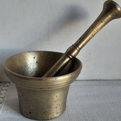 Mortaio (1) Bronzo (dorato) Fine XIX secolo Barnebys