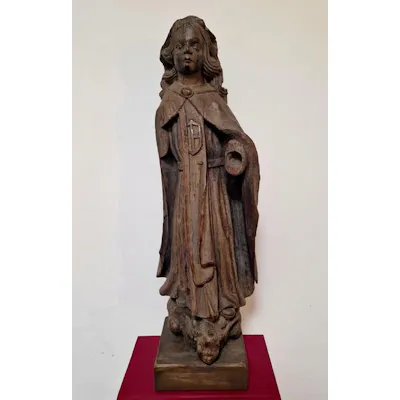 Sculpture depicting a young nun of a contemplative order - Softwood ...