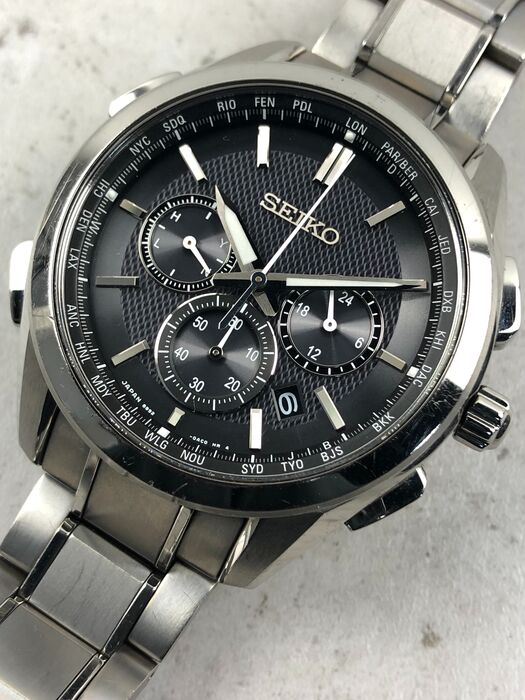 Seiko - Brightz Saga Radio Wave Solar Chronograph... | Barnebys