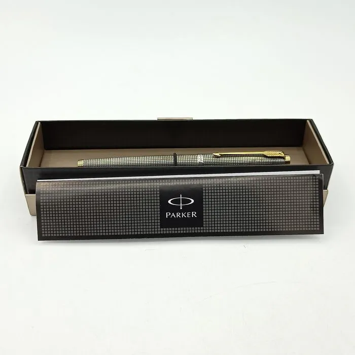Stylo Plume Parker 75 - Argent Massif Ciselé, Plume Or, Modèle Prestigieux