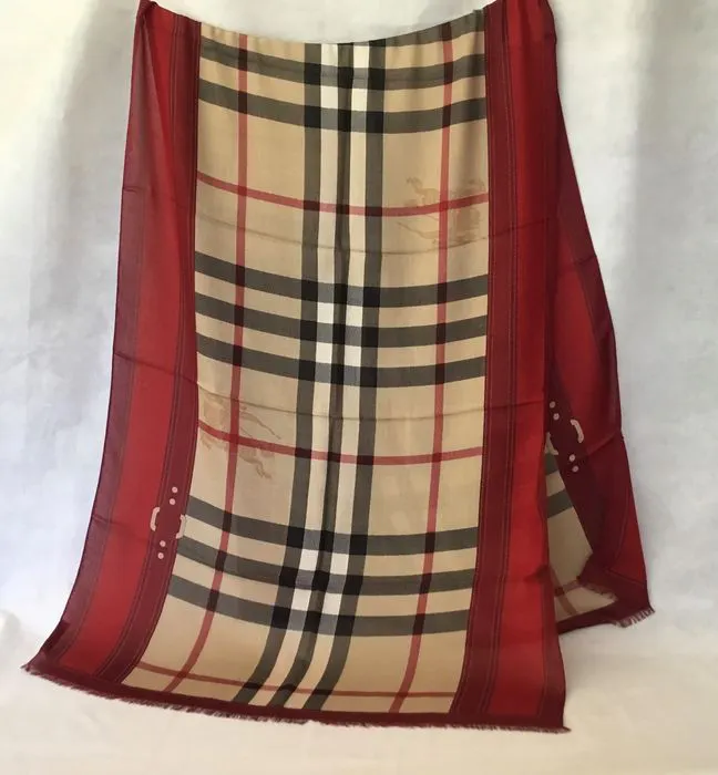 Écharpe Gleann En Pure Laine, Tartan Vert Et Bordeaux - Taille Unique, Neuve Avec étiquettes, Fabriquée En Italie