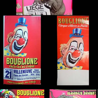 Bouglione - 5 Affiches Cirque Belgique & France - 1970 - Années 1970 Bouglione - 5 Affiches Cirque Belgique & France - 1970 - Années 1970