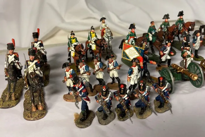 Lot De 5 Soldats De Plomb Del Prado WWI - Échelle 1/32 (60mm) - Figurines Peintes 1917/1918 - Occasion