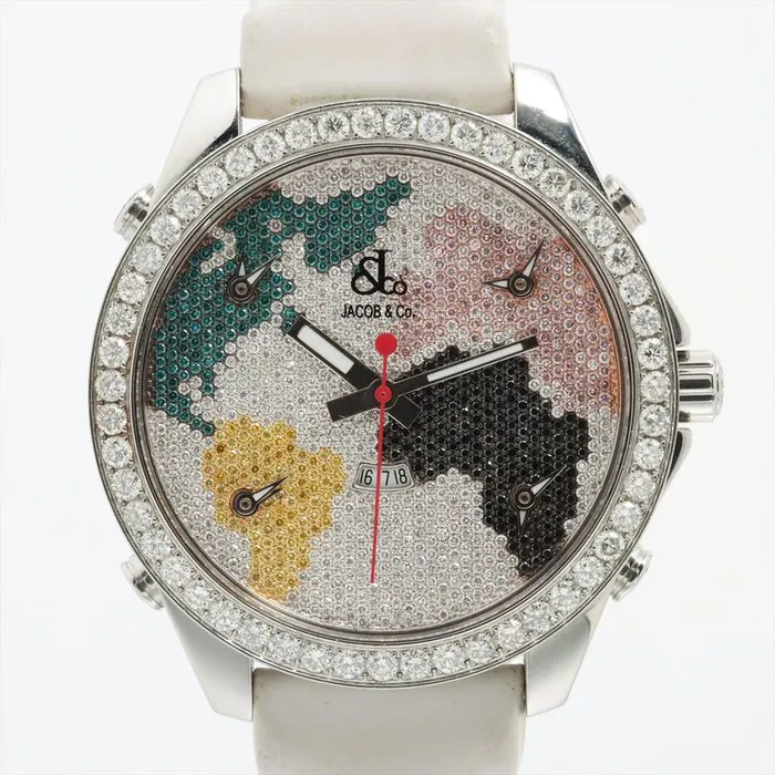 Jacob & Co. - Five Time Zone WORLD MAP - JC-47D - Men - 2011-present ...