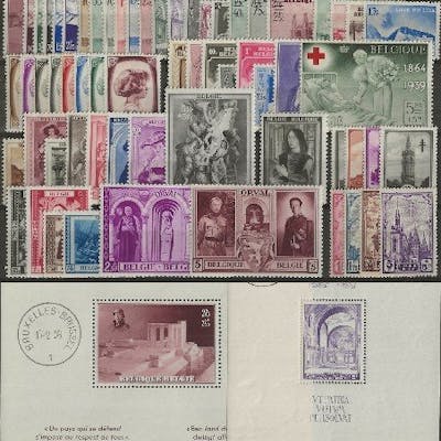 Belgium 1938/1939 - 2 complete volumes with blocks...