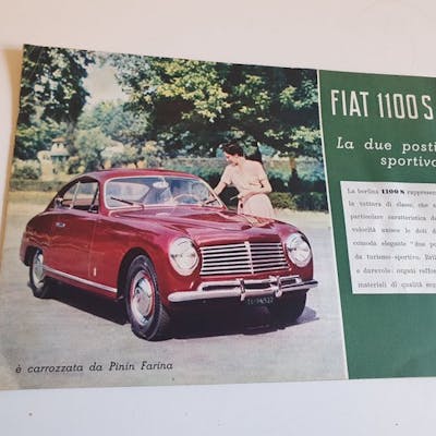 Brochure - Fiat - Fiat 1100 S "la due posti sportiva Pinin Farina"