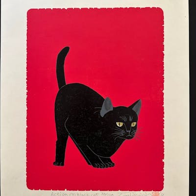 "Action (7) Black Cat" - XLarge Size - Limited and signed...