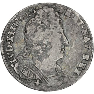 Frankrike. Louis XIV (1643-1715). 1/10 Écu aux 3 couronnes 1710-K, Bordeaux