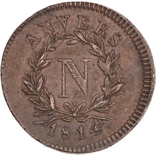Frankrike. Monnaie Obsidionale. 5 Centimes 1814 Siege d'Anvers