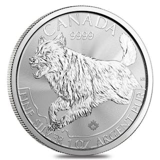 Canada. 5 Dollars 2018 "Predator Wolf", 1 Oz (.999)