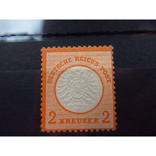 Tyskland 1872 - stor typ II märke, 2K orange ny sida 650 € - Yvert n°21