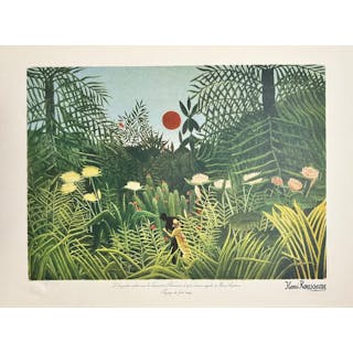 Henri Rousseau (1844-1910) - Paysage de forêt vierge