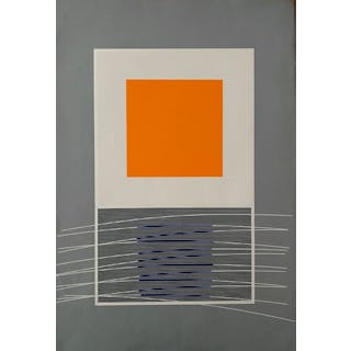 Jesus Rafael Soto (1923-2005) - orange et virtuel bleu