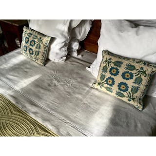 BED LINEN IN COTTON AND LINEN - Lakan - 3.2 m - 2.3 m