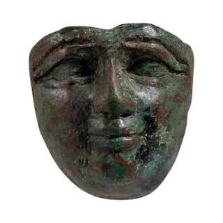 Ancient Egyptian Ptolemaic Bronze Mask