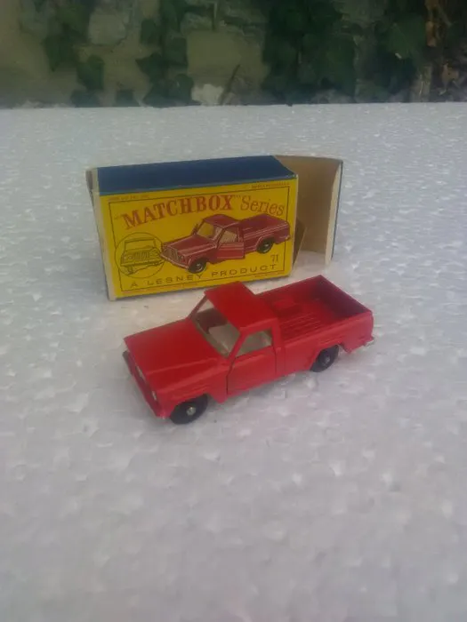 Matchbox 71b Jeep Gladiator Pick Up – Scatola Tipo E, Anni '60, Modello Vintage UK