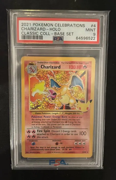 Pokemon - 1 Graded card - Celebrations - Charizard - PSA 9 | Barnebys
