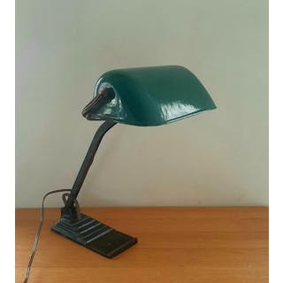 Art deco bauhaus notarislamp - Desk lamp - Erpe - Enamel, Metal