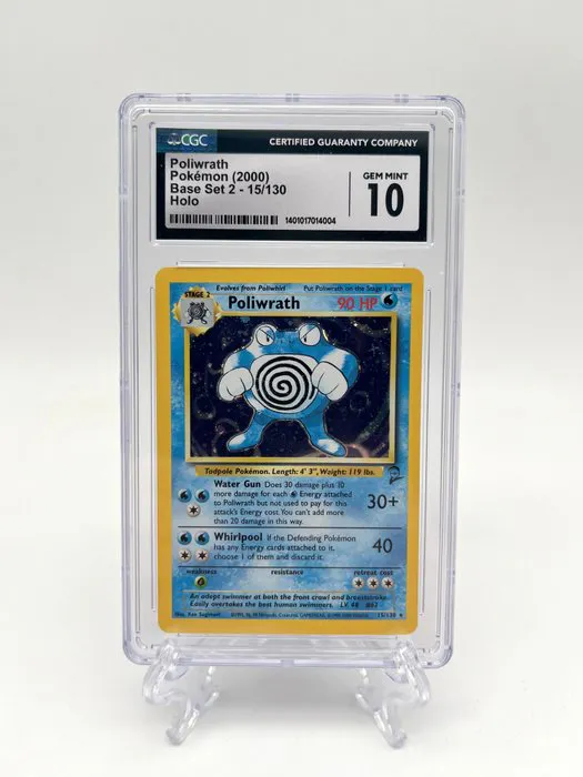 The Pokémon Company - Graded card - Poliwrath holo - Base Set 2 - 2000 ...