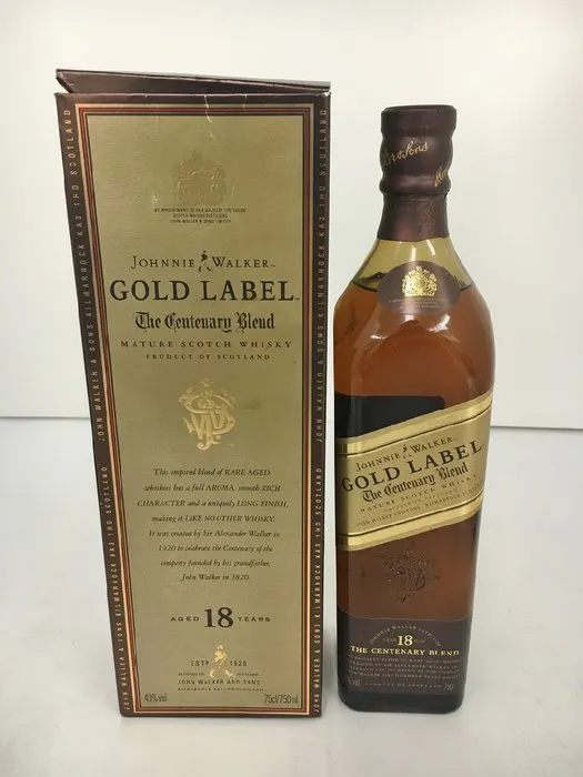Johnnie Walker 18 years old - Gold Label The Centenary Blend - b. 1980s ...