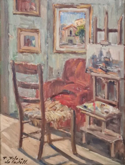 Francesco Filosa (1910-1990) - Interno del pittore | Barnebys