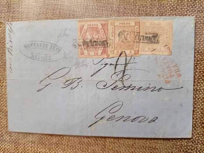 Italian Ancient States Naples 1860 Letter To The Kingdom Of Naples 