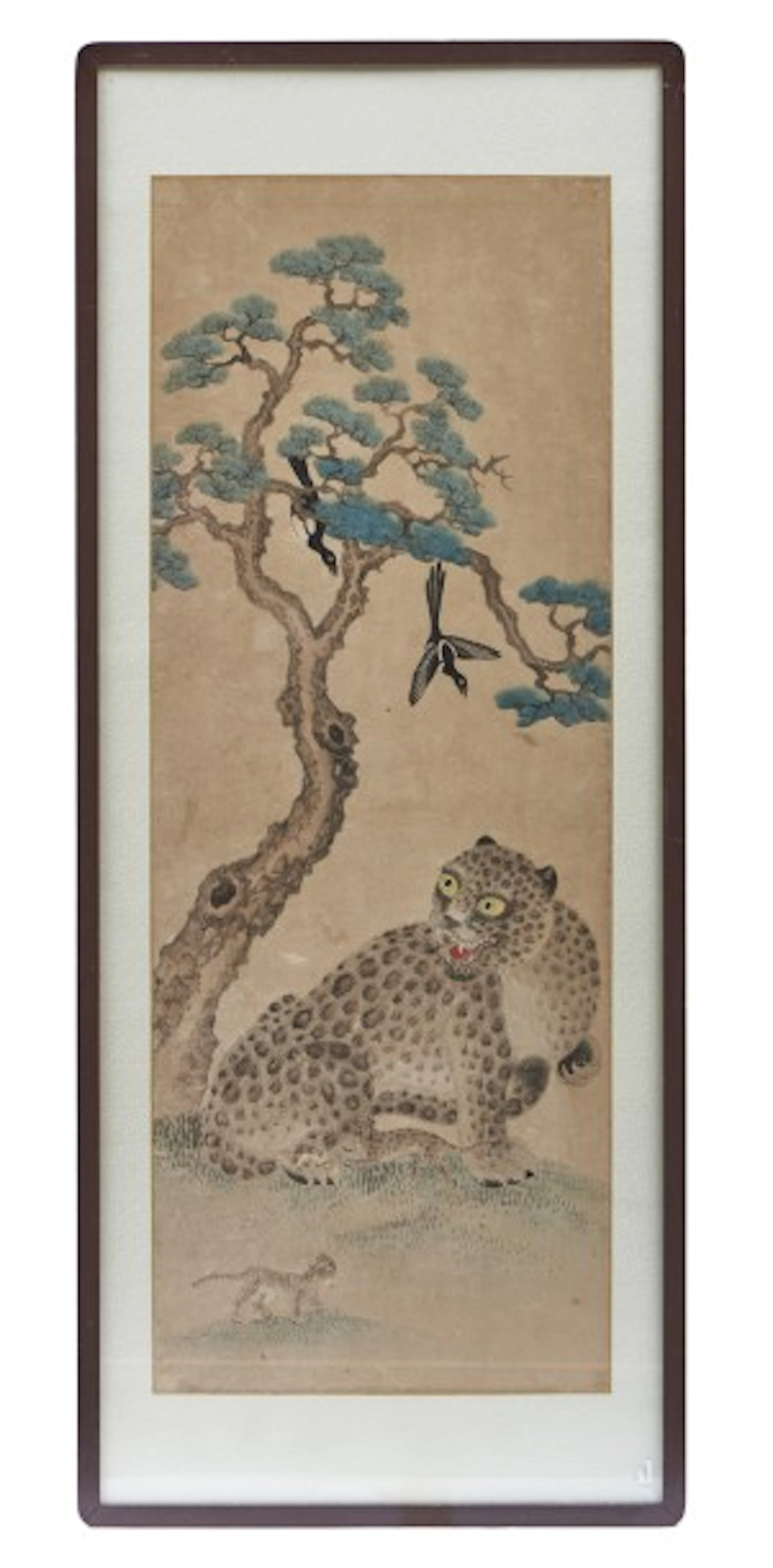 Peinture Coréenne anonyme et encadrée