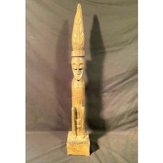 BALINESE STATUE MADE OF ALBACIA WOOD – 39 IN TALL