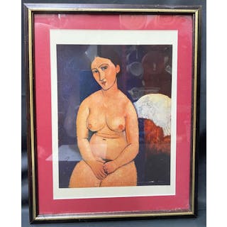 AMEDEO MODIGLIANI (1884-1920) LITHOGRAPH TITLED SEATED NUDE, 12IN