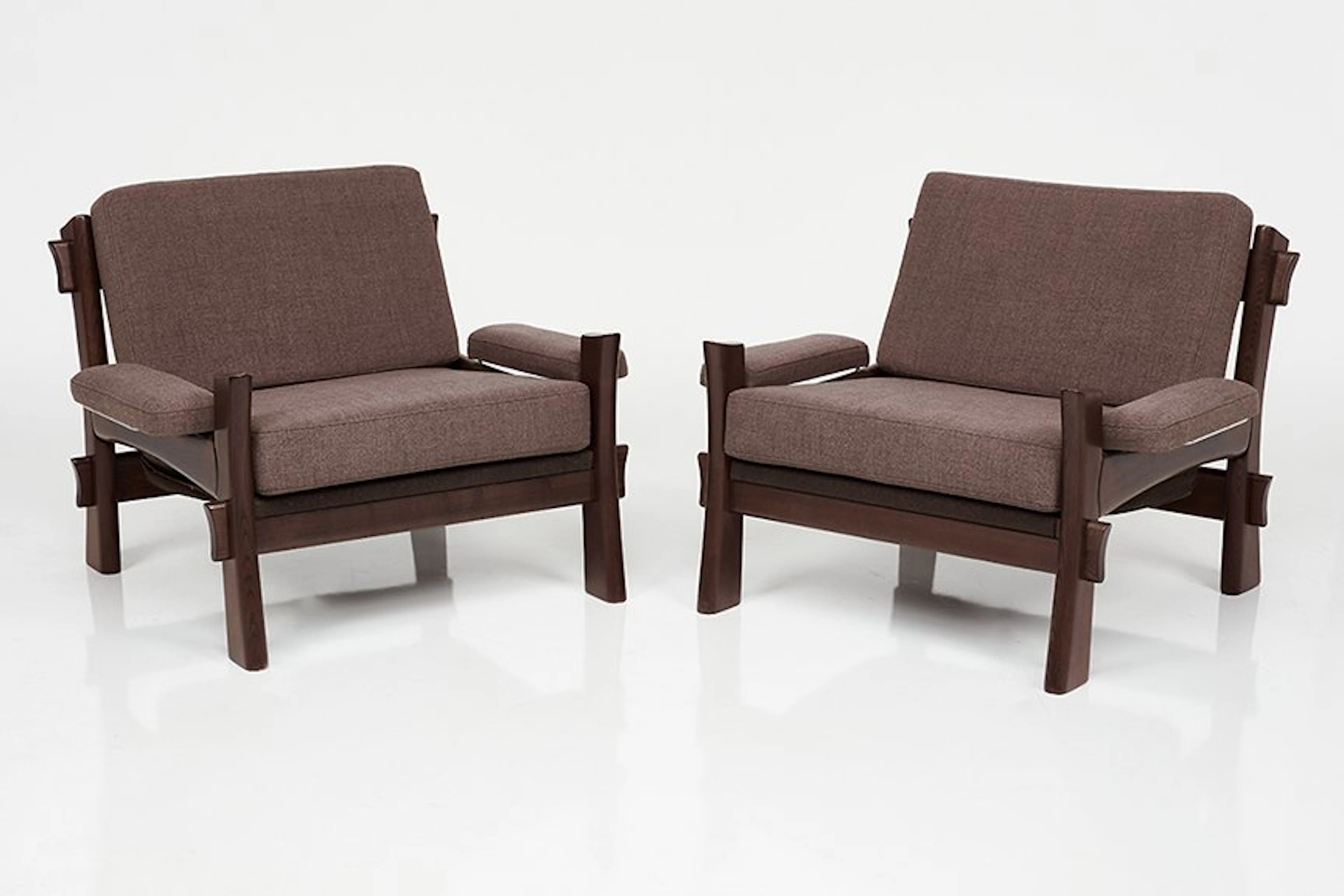 Pair of lounge chairs, 1960s