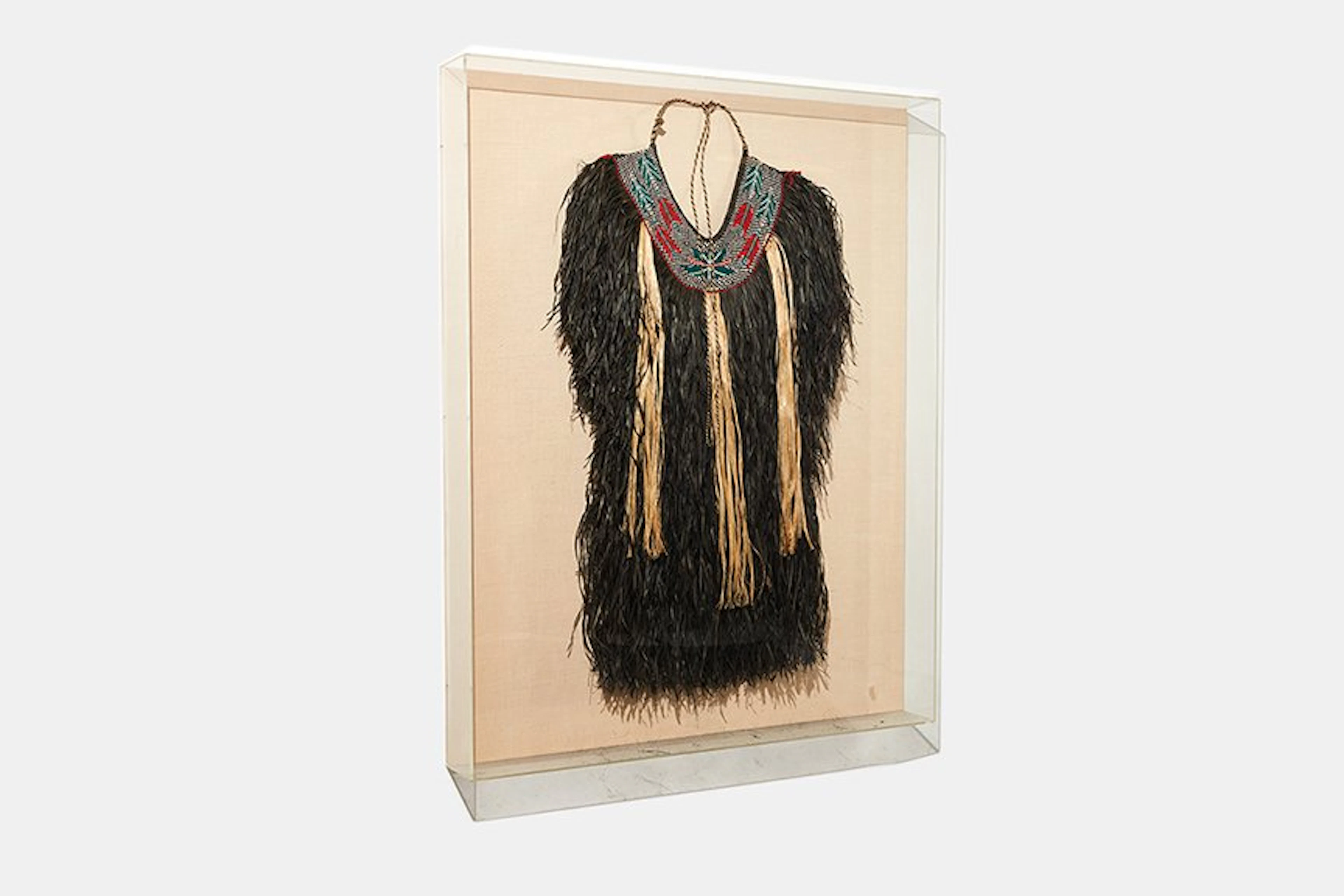 Mounted antique Mino raincoat, 19th Century