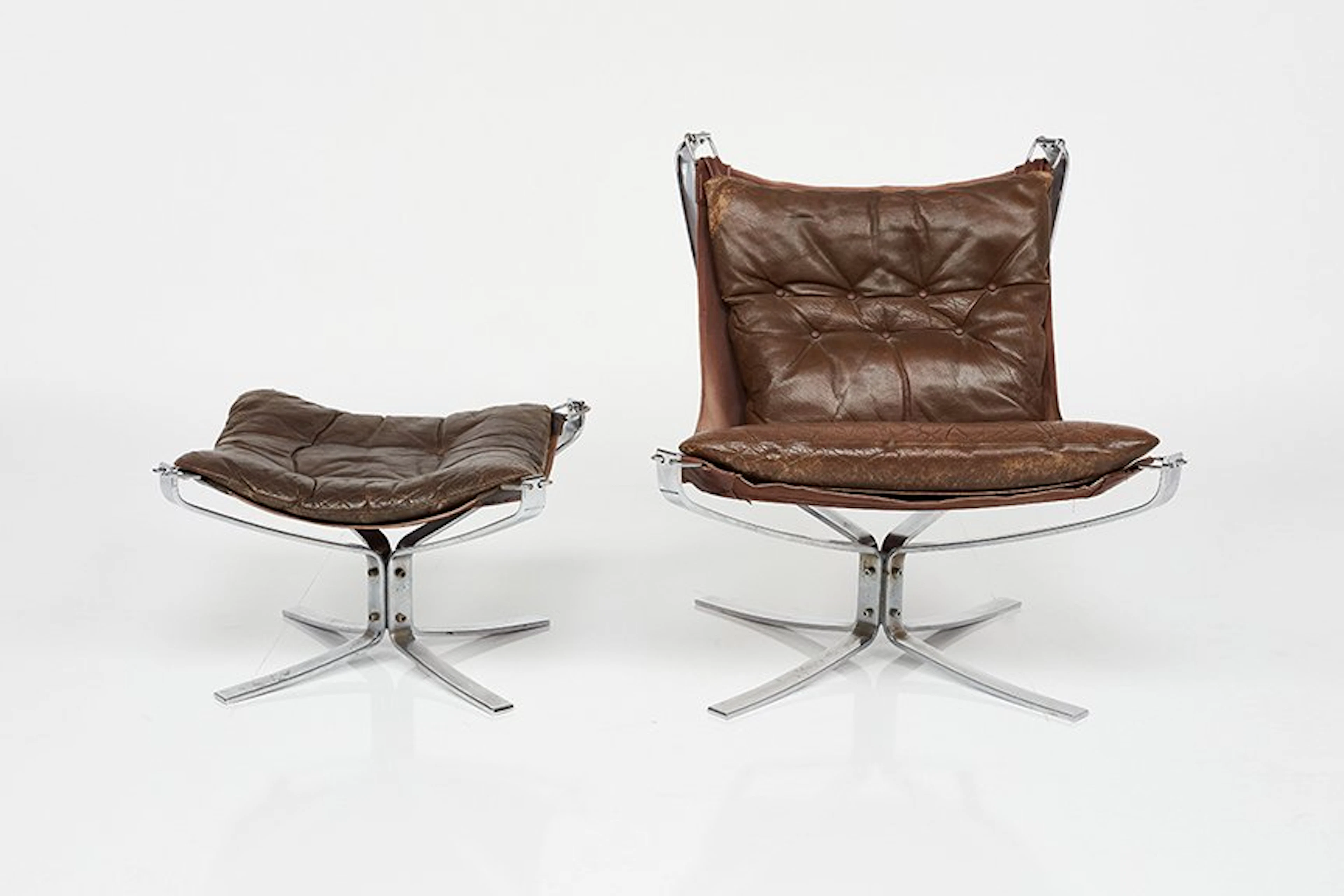 'Falcon' lounge chair and ottoman, 1970s