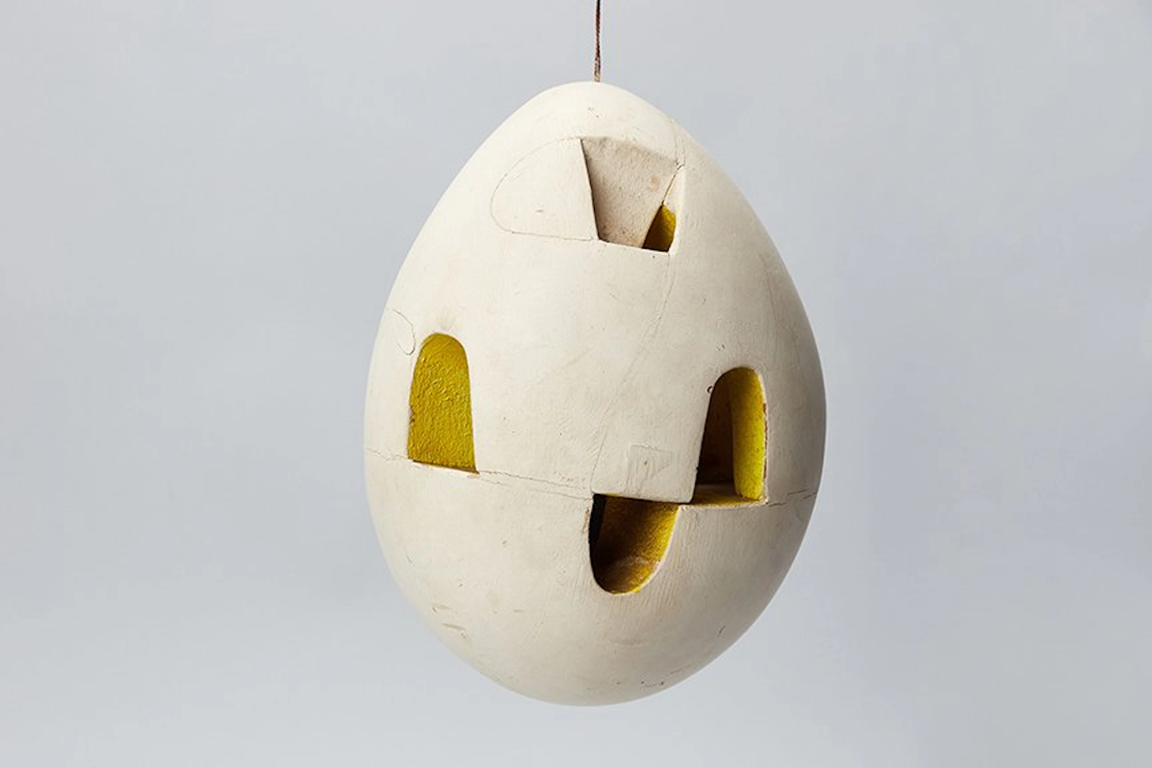 Hanging egg sculpture, ca. 1970