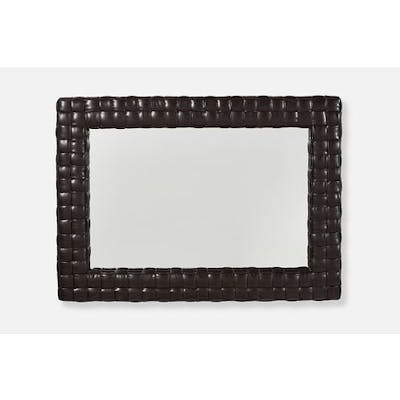 Modernist, Woven Leather Mirror