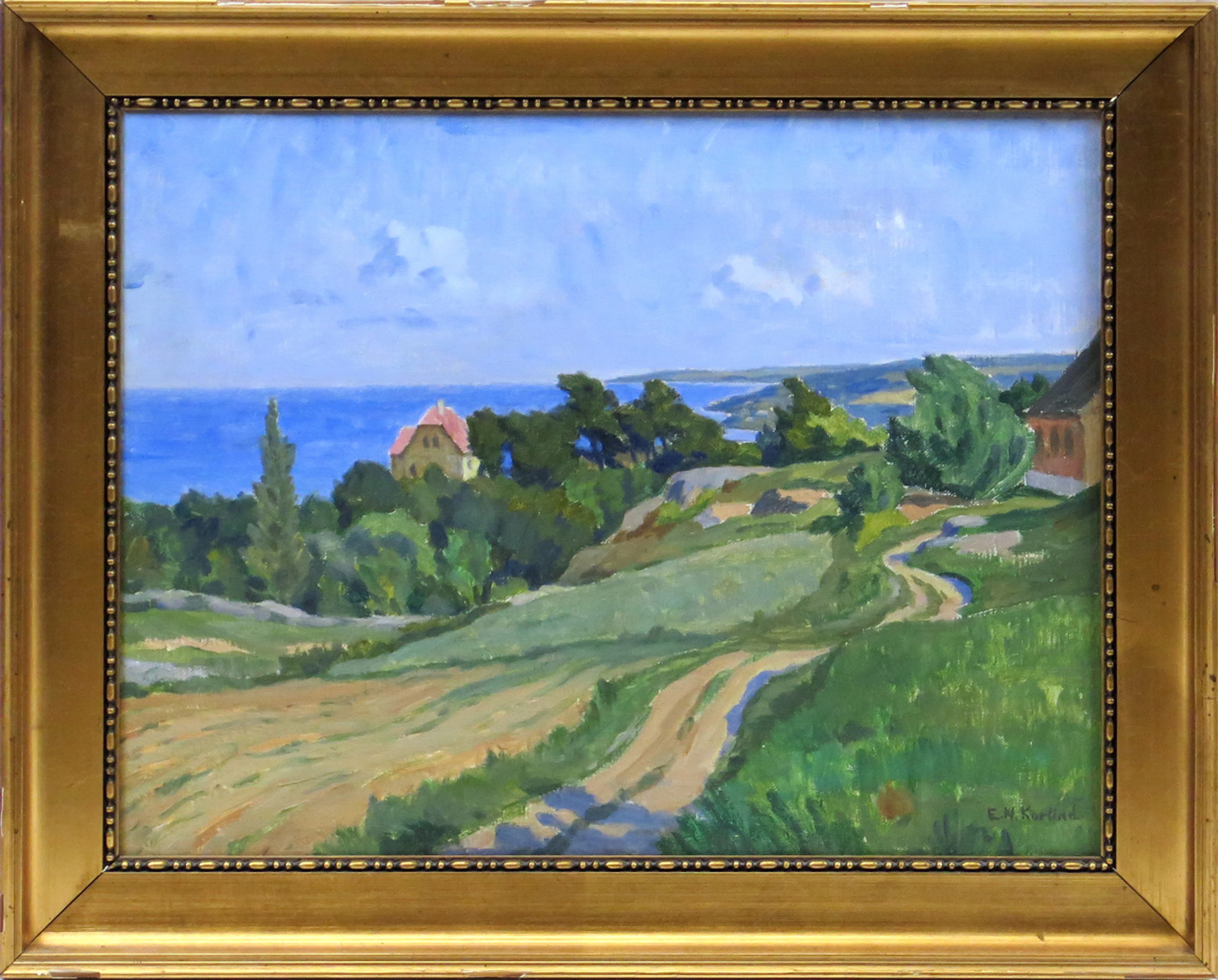 Korlind, Einar Nielsen, olja, kustlandskap, Bornholm,