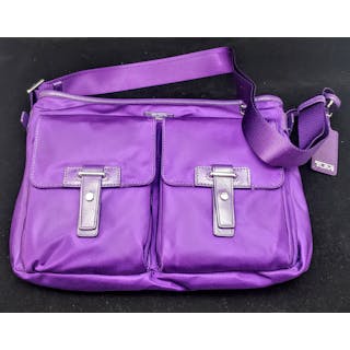 TUMI Brand New Striking Purple Crossbody Laptop Bag - $300 Appraisal Value!