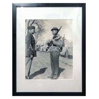 Rare Black & White Photo of Joe Louis in WWII Army Uniform - $1.5K