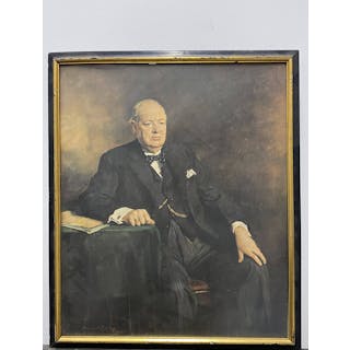 OSWALD BIRLEY Portrait of Sir Winston Churchill, 1965 - $1K APR Value w/ CoA! +