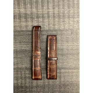 BREITLING Brown Crocodile Padded Watch Strap for Deployment - $600
