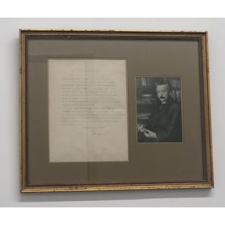ALBERT EINSTEIN Signed Letter Photograph German, 1944 - $60K Appraisal Value!