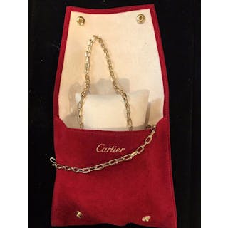 CARTIER Matching 18K Yellow Gold Necklace and Bracelet Set - $24K