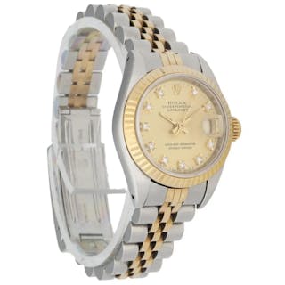 ROLEX Ladies' Oyster Perpetual Datejust Two-Tone 18KYG & SS Champagne
