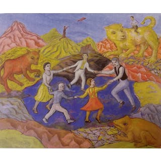 PETER PASSUNTINO "DANCE" Oil on Canvas - $3K Appraisal Value!
