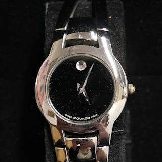 MOVADO Museum Style Stainless Steel Unique Watch w/ Black Dial - $2K