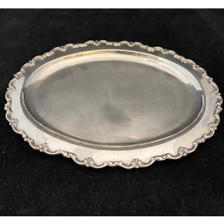 Beautiful Antique Oval Silver Serving Platter - $2K APR Value w/ CoA!