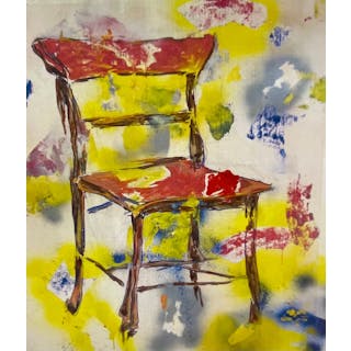 PETER PASSUNTINO "Chair" Oil on Canvas - $1.5K Appraisal Value