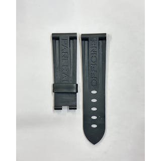 OFFICINE PANERAI New Short Black Rubber Watch Strap - $800 APR w/ CoA!