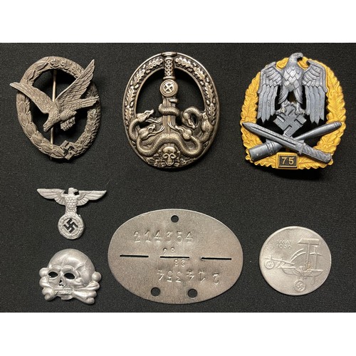 Seven Reproduction Third Reich Badges | Barnebys