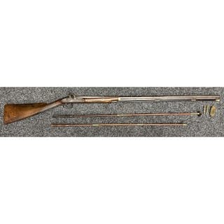 Percussion Cap Musket by Manton with 870mm long barrel, bore...