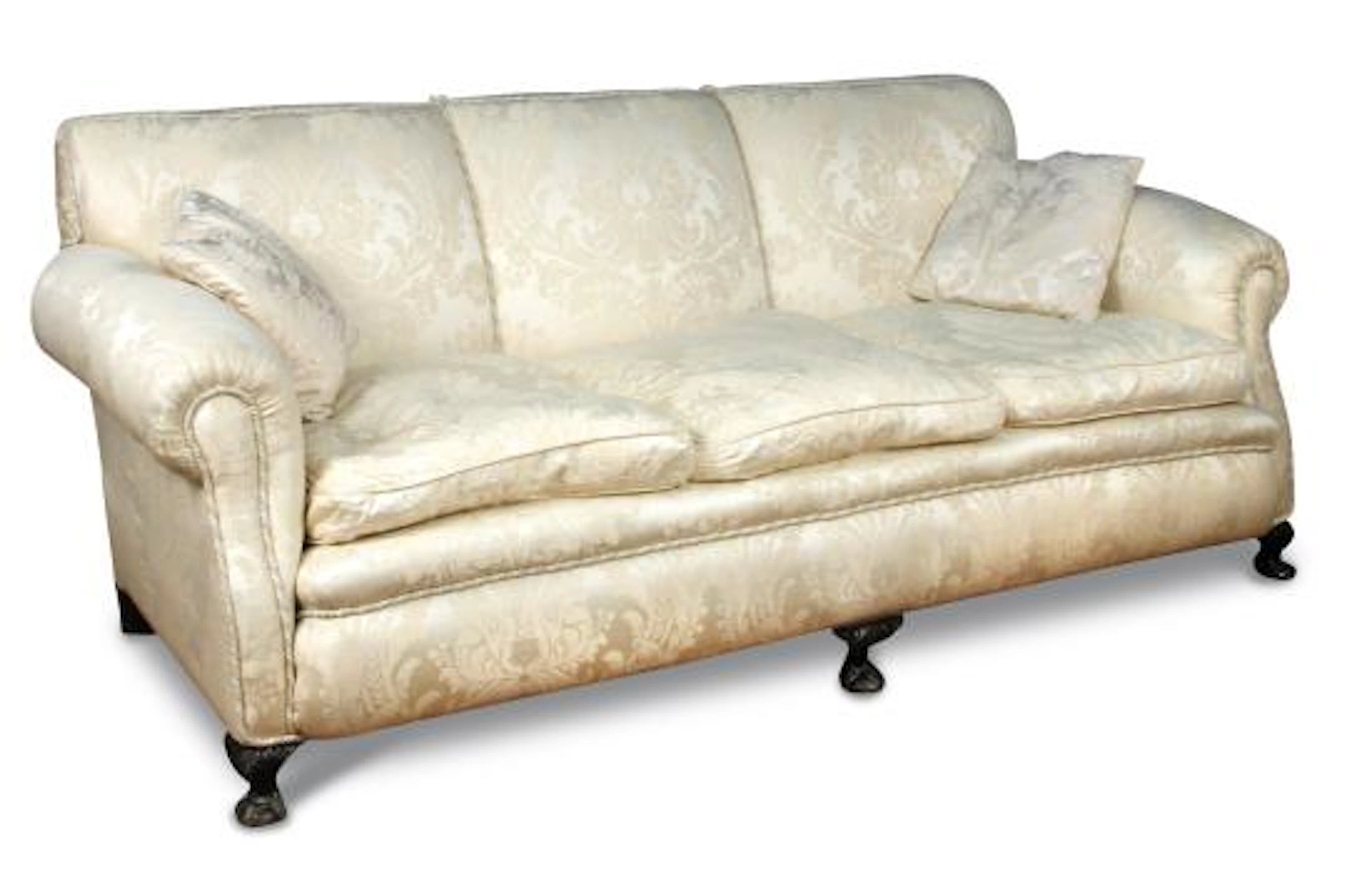 A large Edwardian sofa